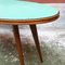 Mid-Century Italian Elliptical Solid Beech Table with Green Formica Top, 1960s 6
