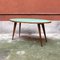 Elliptischer italienischer Mid-Century Tisch aus massiver Buche mit grüner Formica Platte, 1960er 3