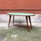 Mid-Century Italian Elliptical Solid Beech Table with Green Formica Top, 1960s, Image 3