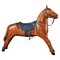 Painted Wood Toy Platform Horse with Real Hair Tail 1
