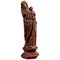 19th Century Wood Mary and Child Sculpture 1