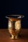 Swiss Blue Gilded Glass Vase with a Gold Finish 3