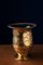 Swiss Blue Gilded Glass Vase with a Gold Finish 4