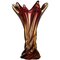 Vase en Verre de Murano Ambré 1