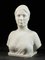 Marble Bust of Female Head by Louis Dubar, Image 2