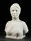 Marmor Büste eines weiblichen Kopfes von Louis Dubar 2