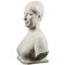 Marble Bust of Female Head by Louis Dubar, Image 1