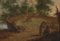 Scuola fiamminga, campagna con contadini al fiume, XVII secolo, Immagine 4