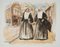 Lucien Desmaré, Street View with Two Nuns, Paper, Framed 2