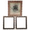 Decorative Wooden Frames and Distressed Mirror, Set of 3 1
