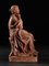 Polychrome Terrakotta-Statue einer Frau und Kind 2