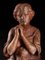 Polychrome Terrakotta-Statue einer Frau und Kind 7
