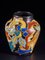 Colorful Hand Painted Ceramic Vases with Floral Design, Set of 3 2