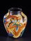 Vasi in ceramica colorati dipinti a mano con disegno floreale, set di 3, Immagine 3
