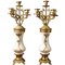 Decorative White Ceramic and Copper Alloy Candleholders, Set of 2, Image 1