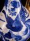 Belgische Keramik mit handbemalten blauen Verzierungen, 3er Set 10