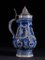 Ceramic Beer Carafes with Indigo Blue Decorations, Set of 4, Image 6