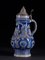 Ceramic Beer Carafes with Indigo Blue Decorations, Set of 4 2