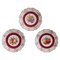 Colorful Hand Painted Porcelain Plates, Set of 3 1