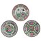 Asian Colourful Hand Painted Porcelain Plates with Intricate Designs, Set of 2 1
