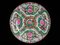 Asian Colourful Hand Painted Porcelain Plates with Intricate Designs, Set of 2 14