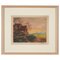 Lucien Desmaré, Sunset Landscape, Paper, Framed 1