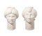 Statuette Solimano e Roxelana, piccole Madonie bianche di Crita Ceramiche, set di 2, Immagine 1
