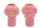 Solimano & Roxelana Figures, Small • Pink Trapani from Crita Ceramiche, Set of 2 1