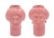 Statuette Solimano e Roxelana piccole di Trapani rosa di Crita Ceramiche, set di 2, Immagine 1