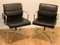 EA 207 Armchairs in Black Leather by Charles & Ray Eames for Vitra, Set of 2 4
