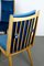 Dining Chairs with Blue Velvet Fabric, 1950s, Set of 4, Image 19