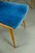 Dining Chairs with Blue Velvet Fabric, 1950s, Set of 4 16