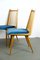 Dining Chairs with Blue Velvet Fabric, 1950s, Set of 4, Image 13