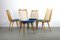 Dining Chairs with Blue Velvet Fabric, 1950s, Set of 4, Image 2