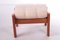 Vintage Teak with Leather Footrest, 1970 5