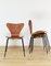 Teak Veneer 3107 Side Chairs by Arne Jacobsen for Fritz Hansen, 1972, Set of 4 10