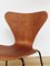 Teak Veneer 3107 Side Chairs by Arne Jacobsen for Fritz Hansen, 1972, Set of 4 2