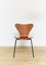 Teak Furnier 3107 Beistellstühle von Arne Jacobsen für Fritz Hansen, 1972, 4er Set 9