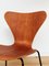 Sedia nr. 3107 impiallacciata in teak di Arne Jacobsen per Fritz Hansen, 1972, Immagine 2