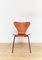 Teak Veneer 3107 Side Chair by Arne Jacobsen for Fritz Hansen, 1972 9