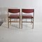 Italian Wooden Structure Vinyl Chair, 1960s, Set of 6 2