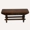 Mid-Century Spanish Brutalist Neo Gothic Style Oak Bench Side Table or Console, Image 10