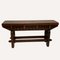 Mid-Century Spanish Brutalist Neo Gothic Style Oak Bench Side Table or Console, Image 9