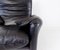 Black Leather Armchair by Vico Magistretti for Cassina, Image 6