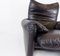 Black Leather Armchair by Vico Magistretti for Cassina 14