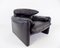 Black Leather Armchair by Vico Magistretti for Cassina 10