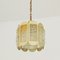 Mid-Century Glass & Brass Ceiling Lamp from Vitrika, Denmark, 1960s, Image 2