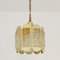 Mid-Century Glass & Brass Ceiling Lamp from Vitrika, Denmark, 1960s 1