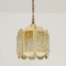 Mid-Century Glass & Brass Ceiling Lamp from Vitrika, Denmark, 1960s, Image 1