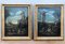 Peintures Antiques, Huile sur Toile, Encadrée, Set de 2 1